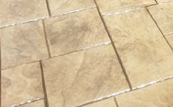 Stamped concrete patio